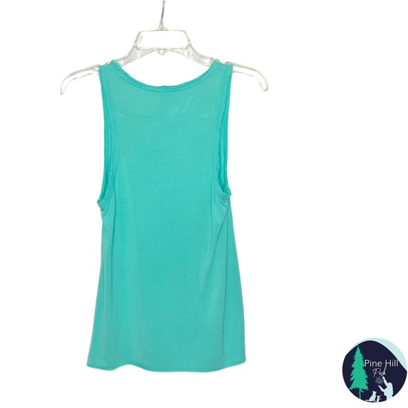 SOLD Juicy Couture Athletic Tank Top Size Small Teal Green Flowy SOFT Gold Logo - Picture 4 of 10